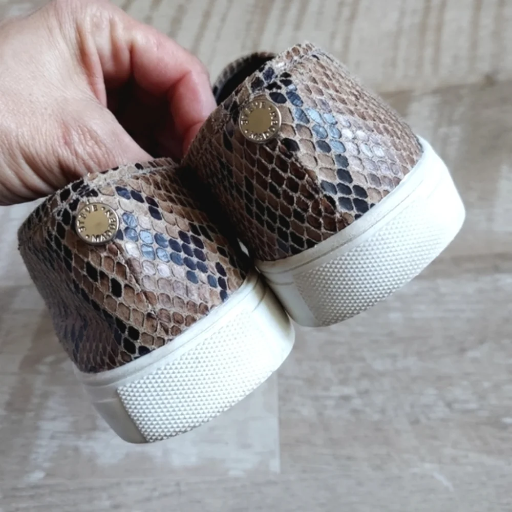 Steve Madden Symba Snakeskin Slip On Sneakers - Picture 7 of 11